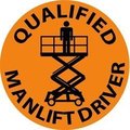 Nmc HARD HAT LABEL, QUALIFIED MAN HH83R